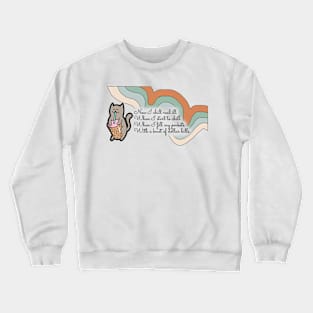 Kawaii Cat Likes to Chill with Boba Tea Crewneck Sweatshirt